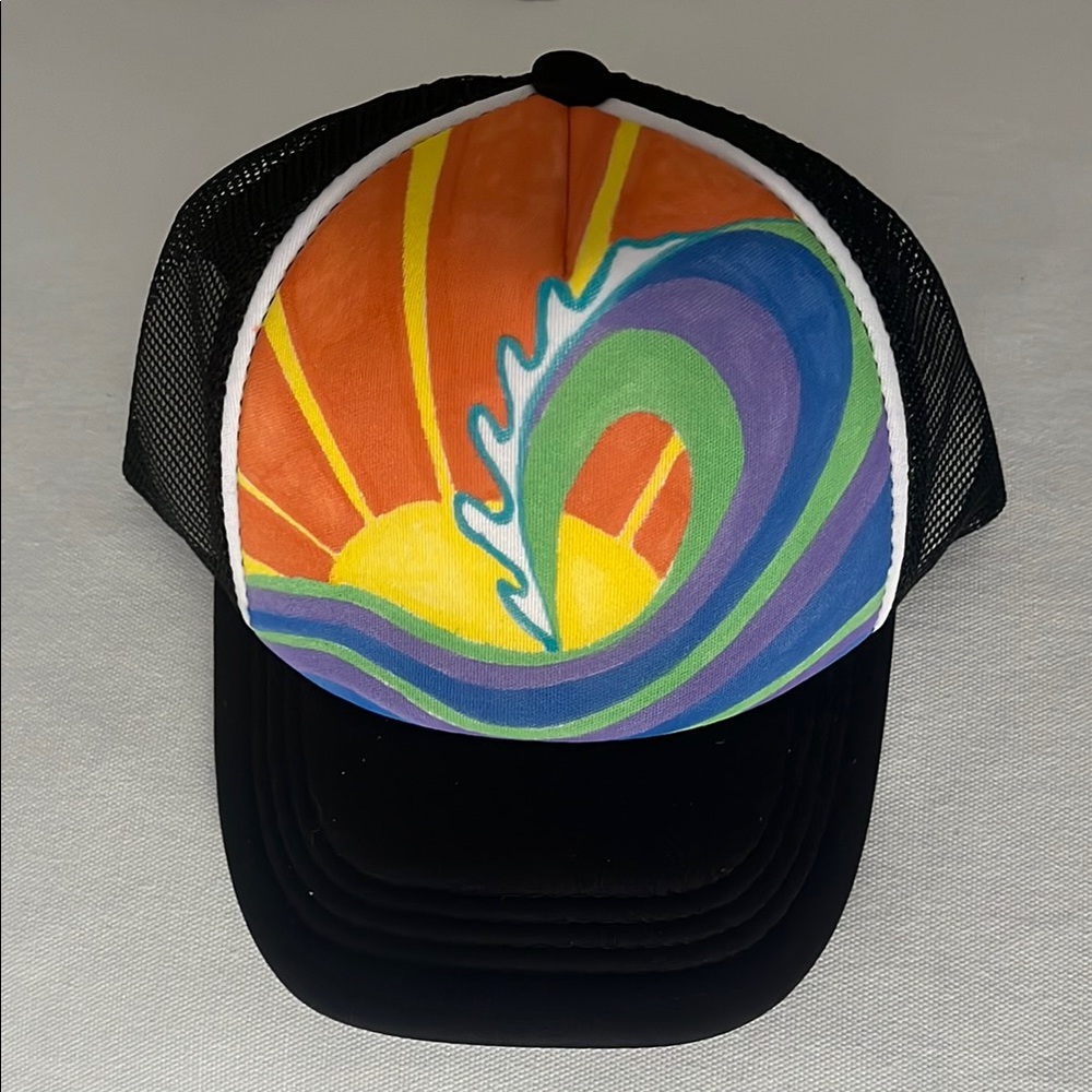 Colorful Wave Trucker Hat - Picture 1 of 6